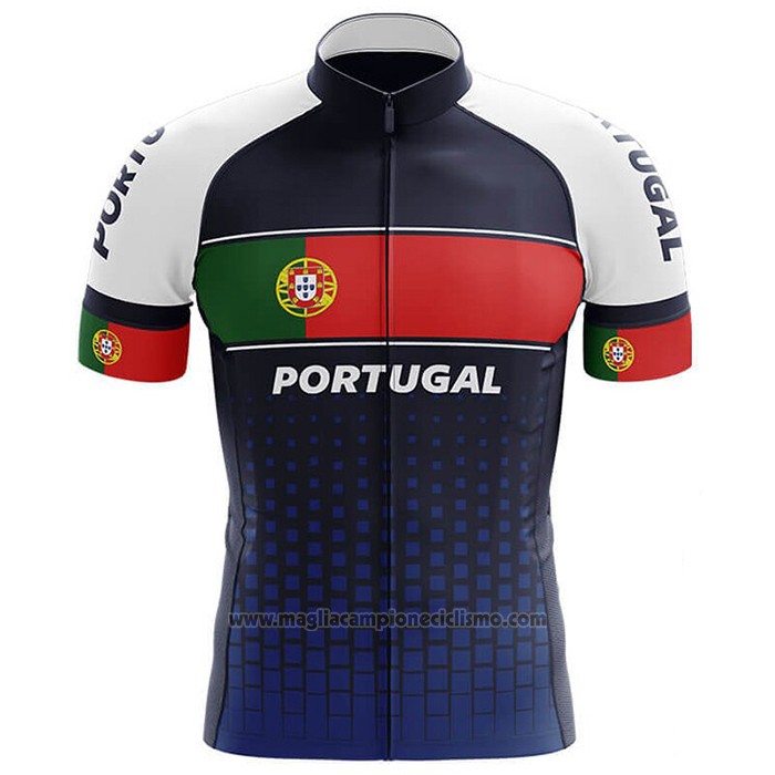 2020 Abbigliamento Ciclismo Campione Portugal Blu Verde Rosso Manica Corta e Salopette