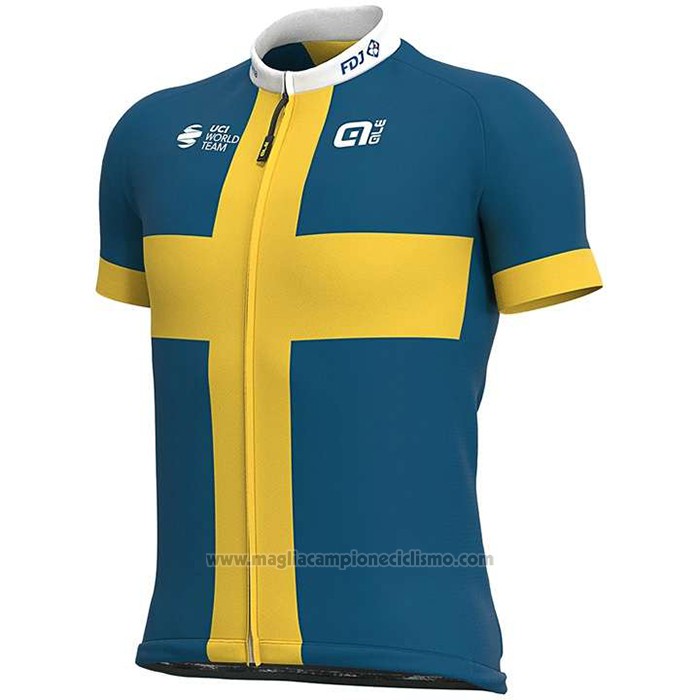 2020 Abbigliamento Ciclismo Svezia Manica Corta e Salopette