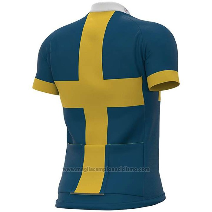 2020 Abbigliamento Ciclismo Svezia Manica Corta e Salopette