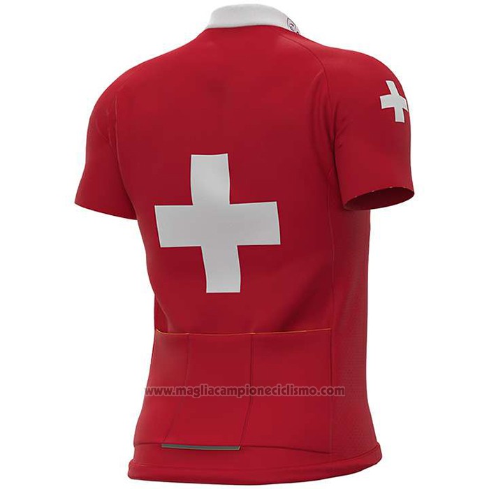 2020 Abbigliamento Ciclismo Svizzera Manica Corta e Salopette