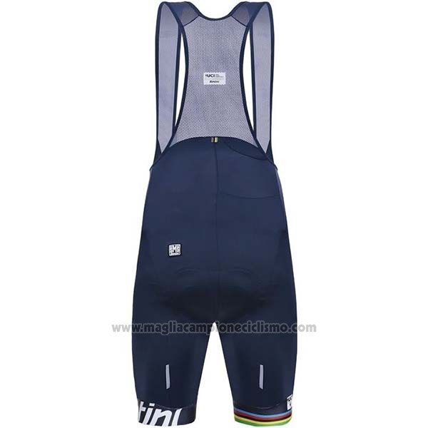 2019 Abbigliamento Ciclismo USA Bianco Spento Blu Manica Corta e Salopette
