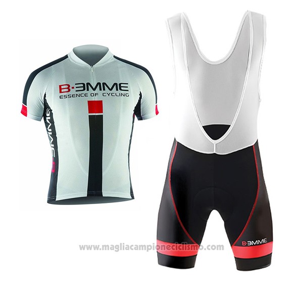 2017 Abbigliamento Ciclismo Biemme Identity Bianco e Rosso Manica Corta e  Salopette