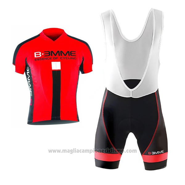2017 Abbigliamento Ciclismo Biemme Identity Bianco e Rosso Manica Corta e  Salopette