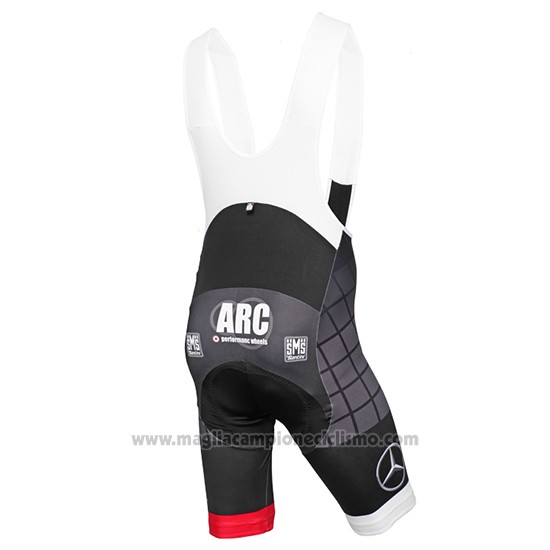 2015 Abbigliamento Ciclismo Achieve Nero Manica Corta e Salopette