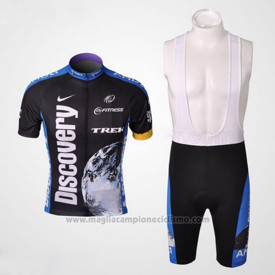 2007 Abbigliamento Ciclismo Trek Nero e Blu Manica Corta e Salopette