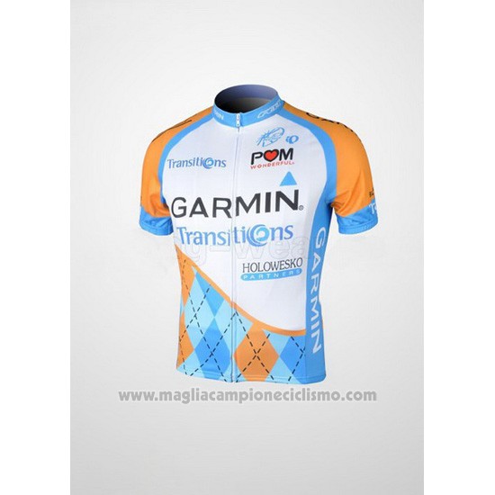 2010 Abbigliamento Ciclismo Garmin Transtions Celeste Manica Corta e Salopette