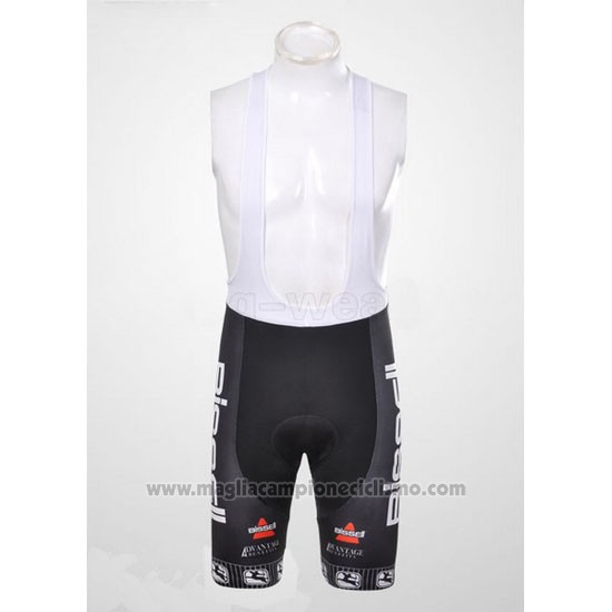 2012 Abbigliamento Ciclismo Bissell Bianco e Rosso Manica Corta e Salopette