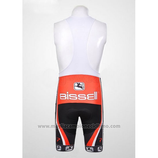 2012 Abbigliamento Ciclismo Bissell Bianco e Rosso Manica Corta e Salopette