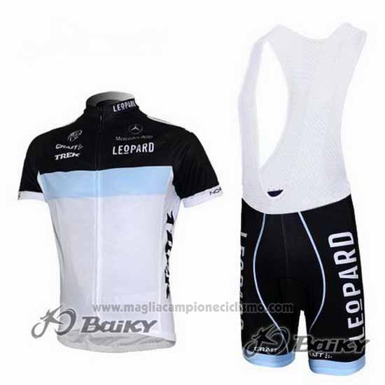 2012 Abbigliamento Ciclismo Leopard Trek Nero e Bianco Manica Corta e Salopette
