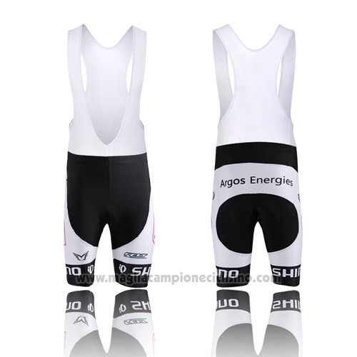 2013 Abbigliamento Ciclismo Argos Nero e Bianco Manica Corta e Salopette