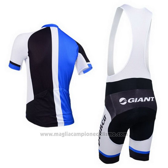 2013 Abbigliamento Ciclismo Blanco Nero e Blu Manica Corta e Salopette