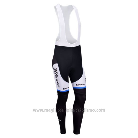 2013 Abbigliamento Ciclismo Blanco Nero e Blu Manica Lunga e Salopette