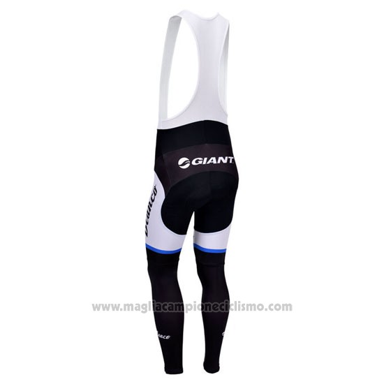 2013 Abbigliamento Ciclismo Blanco Nero e Blu Manica Lunga e Salopette