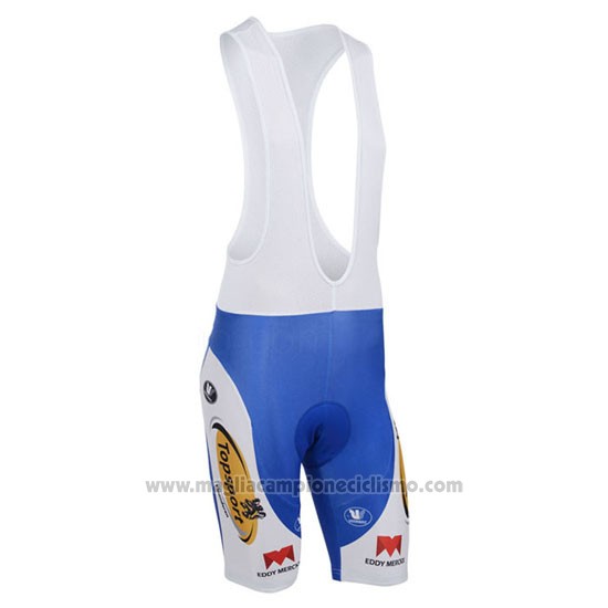 2013 Abbigliamento Ciclismo Topsport Bianco e Celeste Manica Corta e Salopette