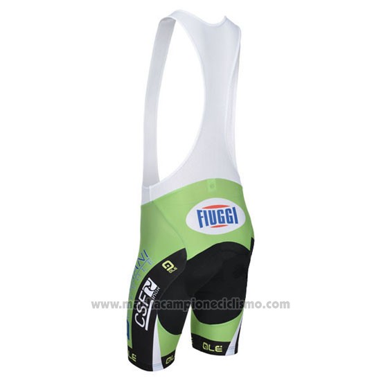 2014 Abbigliamento Ciclismo Bardiani Bianco e Verde Manica Corta e Salopette