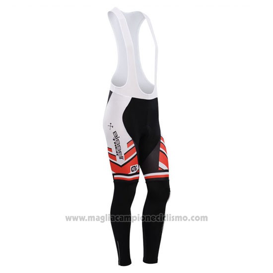 2014 Abbigliamento Ciclismo Bissell Bianco e Rosso Manica Lunga e Salopette