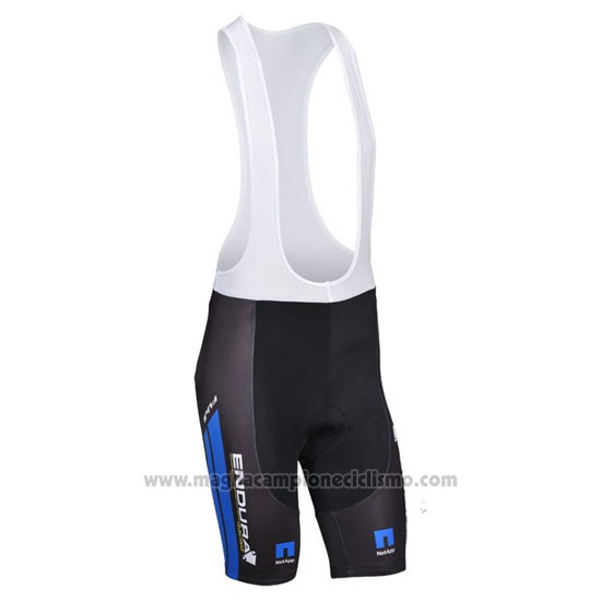 2014 Abbigliamento Ciclismo Netapp Nero e Blu Manica Corta e Salopette