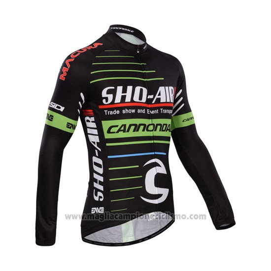 2014 Abbigliamento Ciclismo Sho Air Cannondale Nero Manica Lunga e Salopette