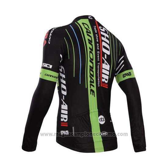 2014 Abbigliamento Ciclismo Sho Air Cannondale Nero Manica Lunga e Salopette