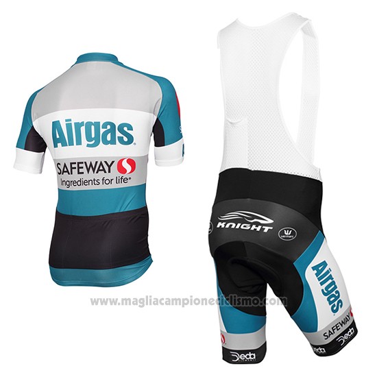 2015 Abbigliamento Ciclismo D3 Devo Airgas Blu e Nero Manica Corta e Salopette