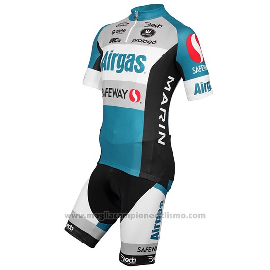2015 Abbigliamento Ciclismo D3 Devo Airgas Blu e Nero Manica Corta e Salopette