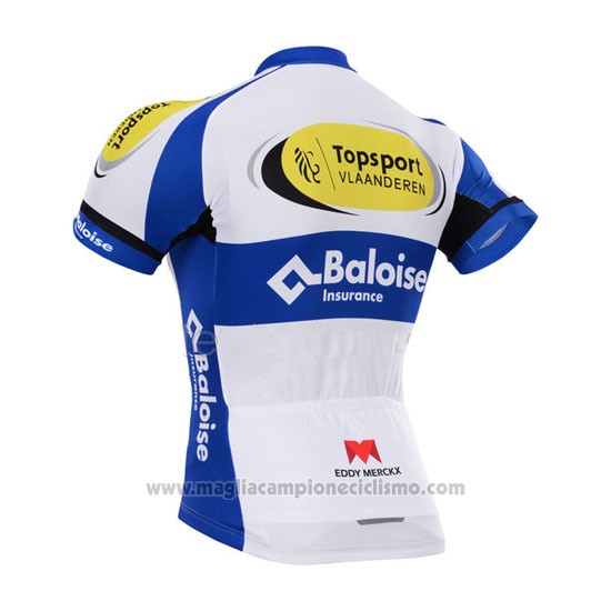 2015 Abbigliamento Ciclismo Topsport Bianco e Celeste Manica Corta e Salopette