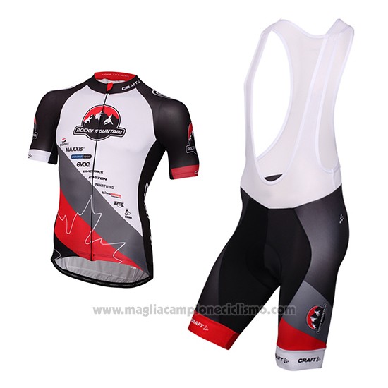 2016 Abbigliamento Ciclismo Craft Rocky Mountain Bianco e Nero Manica Corta e Salopette