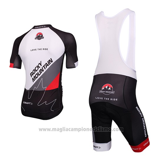 2016 Abbigliamento Ciclismo Craft Rocky Mountain Bianco e Nero Manica Corta e Salopette