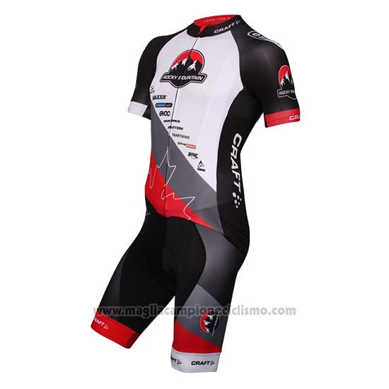 2016 Abbigliamento Ciclismo Craft Rocky Mountain Bianco e Nero Manica Corta e Salopette