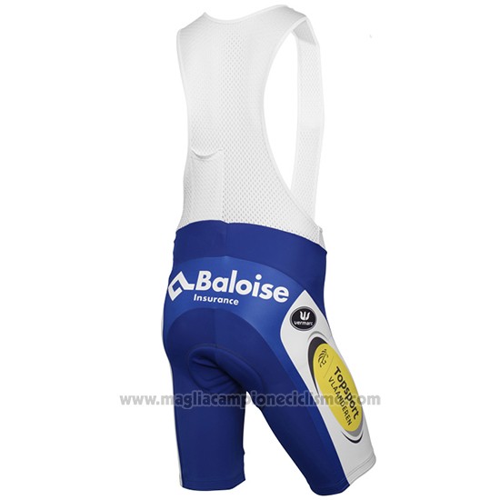 2016 Abbigliamento Ciclismo Sport Vlaanderen Baloise Bianco e Giallo Manica Corta e Salopette