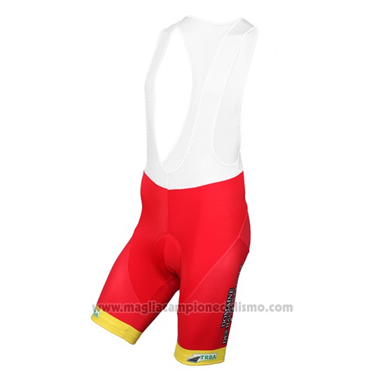 2016 Abbigliamento Ciclismo Wallonie Bruxelles Giallo e Rosso Manica Corta e Salopette