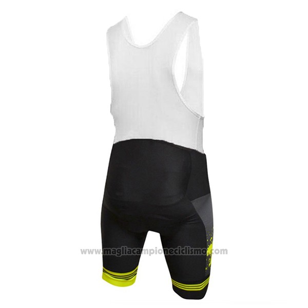2017 Abbigliamento Ciclismo Aquadro Splash Nero e Giallo Manica Corta e Salopette