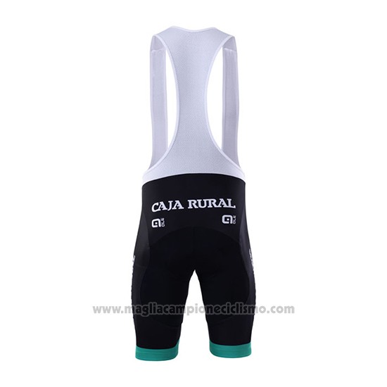 2017 Abbigliamento Ciclismo Caja Rural Verde Manica Corta e Salopette