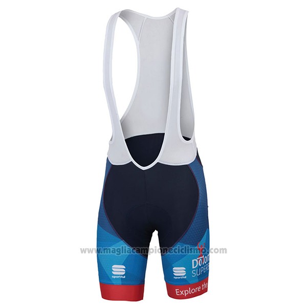 2017 Abbigliamento Ciclismo Dolomiti Superbike Blu Manica Corta e Salopette