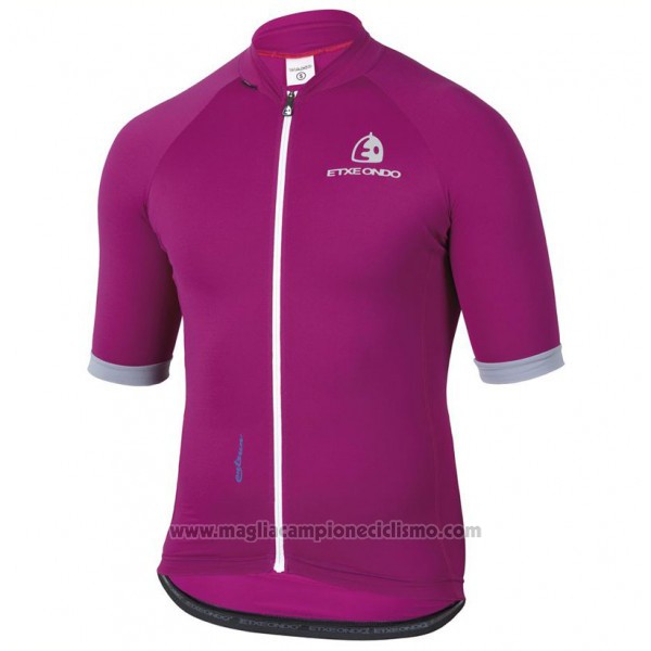 2017 Abbigliamento Ciclismo Etxeondo Entzun Viola Manica Corta e Salopette