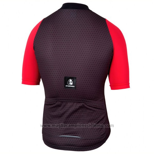 2017 Abbigliamento Ciclismo Etxeondo Neo Nero e Rosso Manica Corta e Salopette