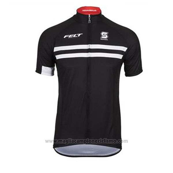 2017 Abbigliamento Ciclismo Felt Nero e Bianco Manica Corta e Salopette