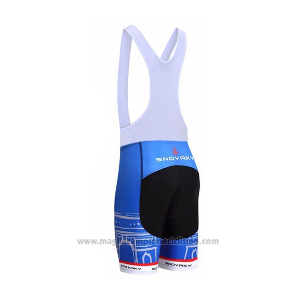 2017 Abbigliamento Ciclismo France Snovaky Blu e Bianco Manica Corta e Salopette
