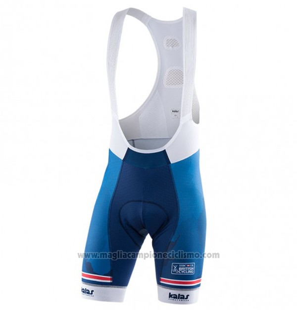 2017 Abbigliamento Ciclismo Kalas HSBC GB Blu Manica Corta e Salopette