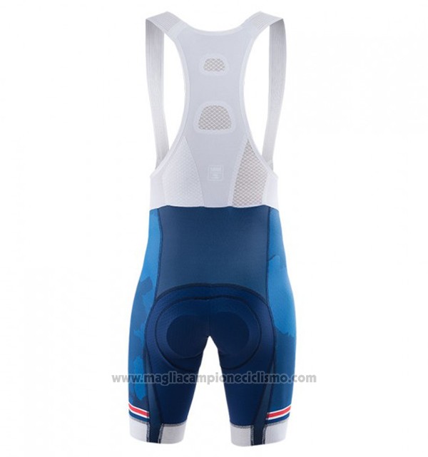 2017 Abbigliamento Ciclismo Kalas HSBC GB Blu Manica Corta e Salopette