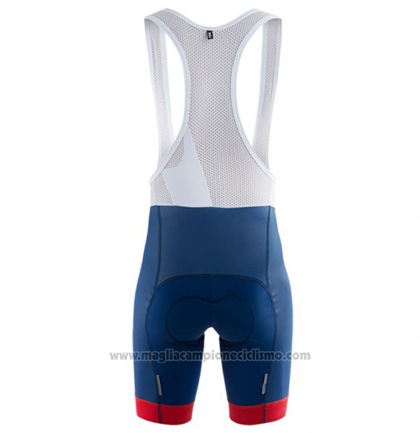 2017 Abbigliamento Ciclismo Kalas HSBC GB Blu e Bianco Manica Corta e Salopette