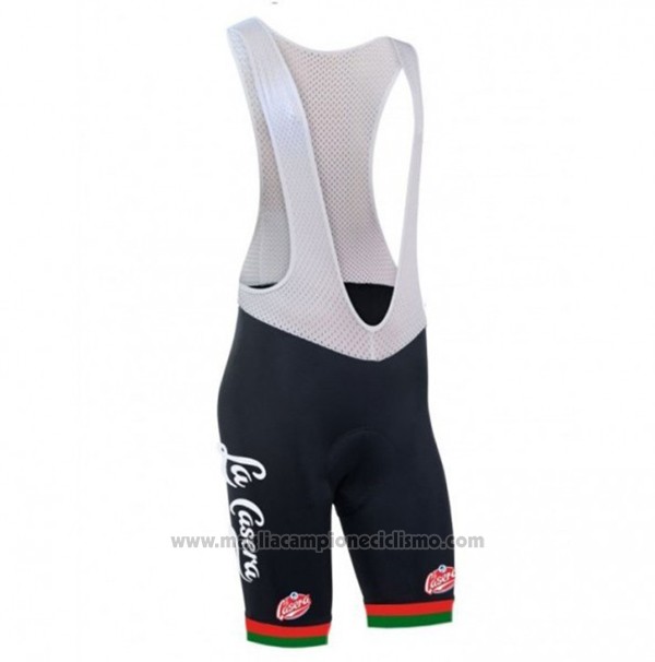 2017 Abbigliamento Ciclismo La Casera Vintage Rosso Manica Corta e Salopette