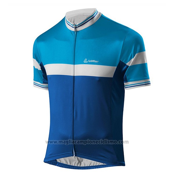 2017 Abbigliamento Ciclismo Loffler Blu e Azzurro Manica Corta e Salopette