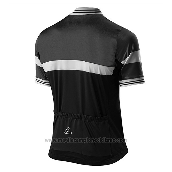 2017 Abbigliamento Ciclismo Loffler Nero e Grigio Manica Corta e Salopette