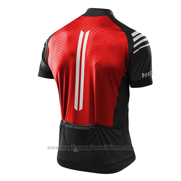 2017 Abbigliamento Ciclismo Loffler Nero e Rosso Manica Corta e Salopette