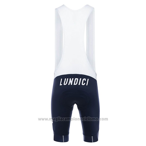2017 Abbigliamento Ciclismo Lundici Nero e Blu Manica Corta e Salopette