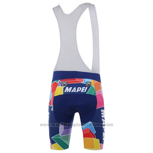 2017 Abbigliamento Ciclismo Mapei Blu Manica Corta e Salopette