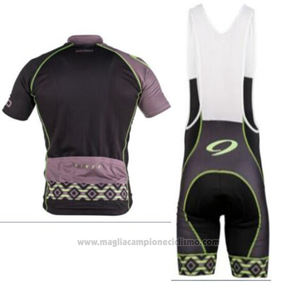 2017 Abbigliamento Ciclismo Niner Marrone Manica Corta e Salopette