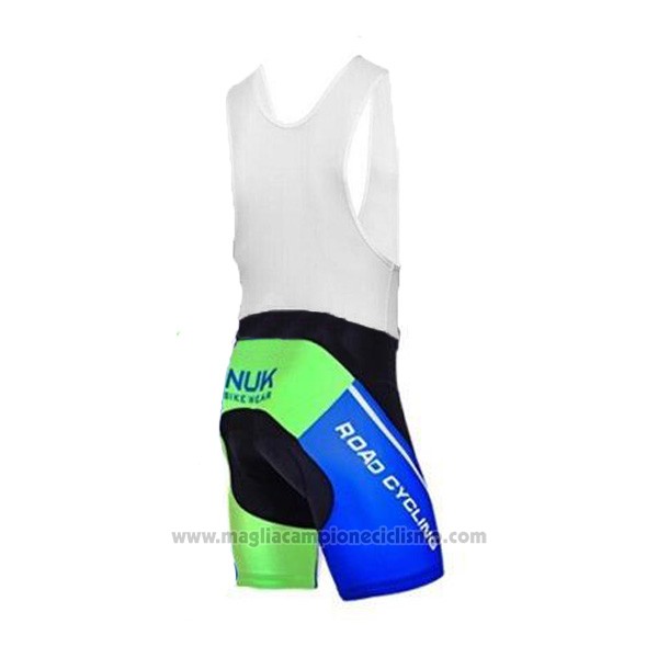 2017 Abbigliamento Ciclismo Nuckily Bianco e Verde Manica Corta e Salopette
