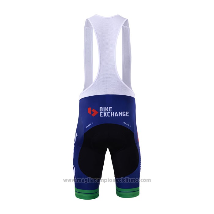 2017 Abbigliamento Ciclismo Orica Bike Exchange Blu Manica Corta e Salopette